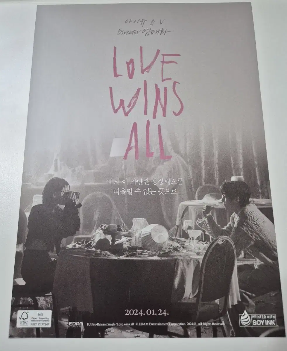 아이유 럽윈올 팜플렛 love wins all cgv a4팜플렛